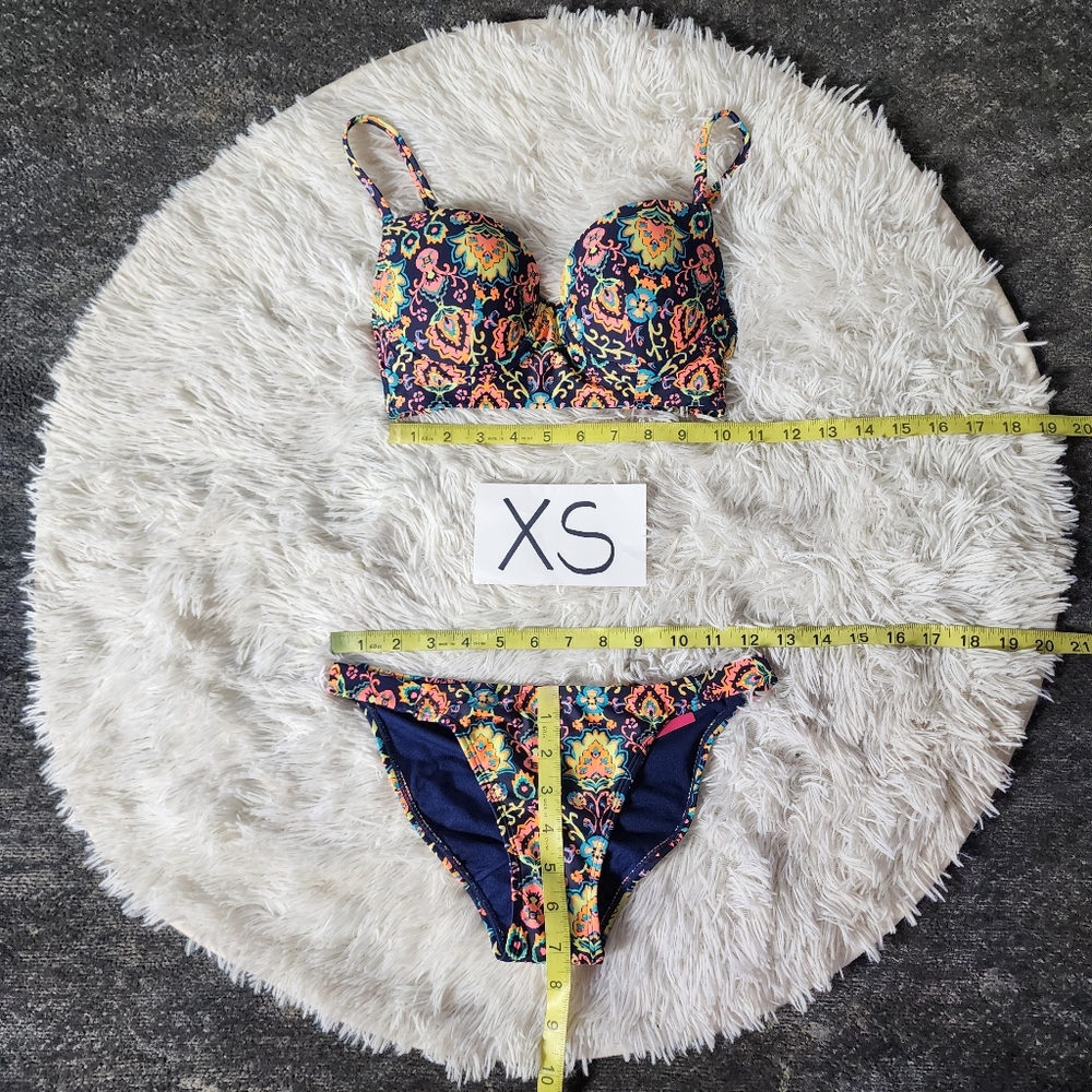 Xhilaration Colorful Floral Push-Up Bikini - Picture 5 of 16